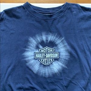 FINAL PRICE - S/S Navy Harley Davidson Tee - Kansas City, MO